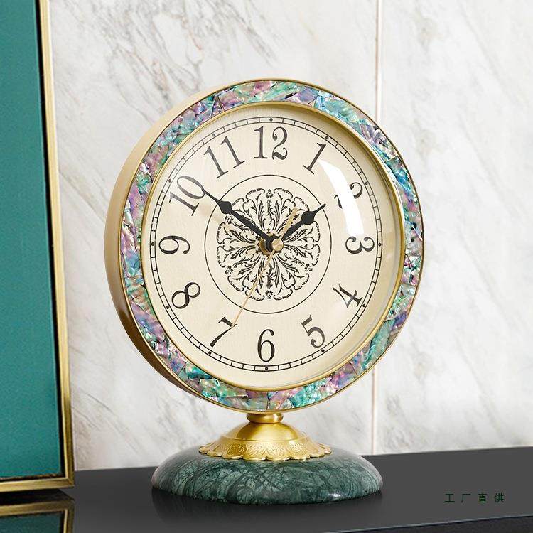 现代轻奢座钟简约时尚台钟家用客厅玄关装饰坐钟书房卧室摆件时钟