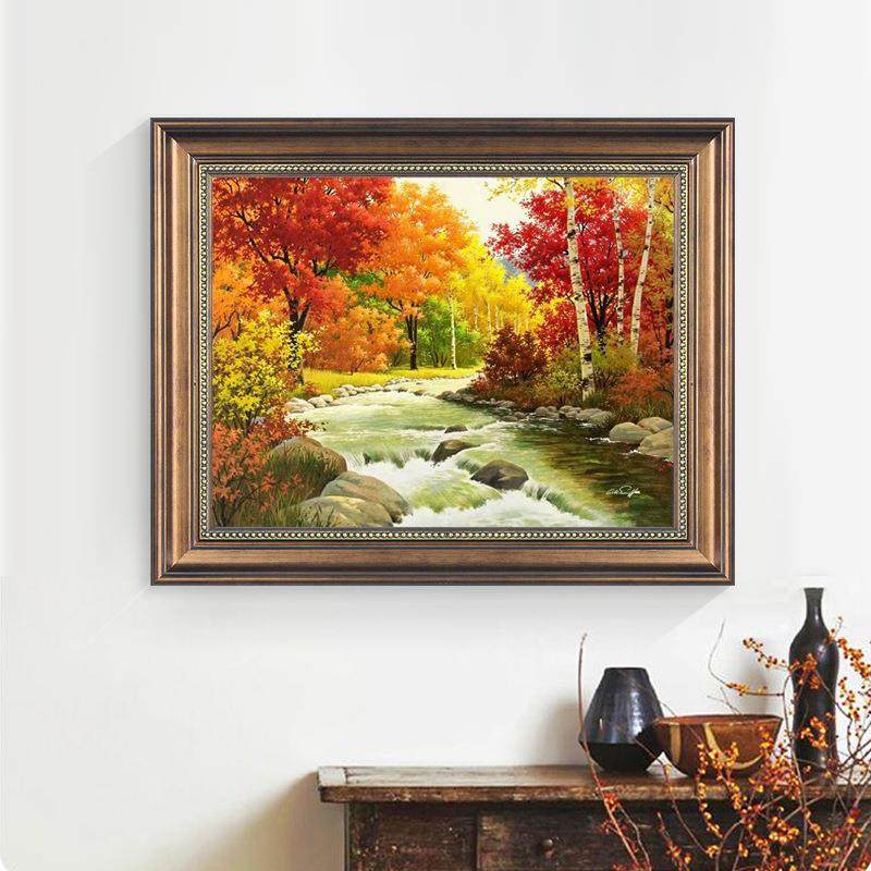 美式招财装饰画客厅走廊挂画欧式风景山水壁画餐厅墙画饭厅仿油画,工业油品/胶粘/化学/实验室用品,其他实验室设备,淘宝优惠券,粉丝福利购,淘宝优惠卷