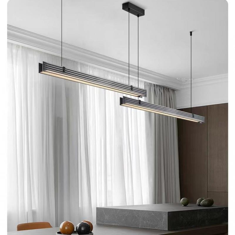 吧台客厅简约设计师现代灯具长条吊灯意式简餐长线高端极玻璃