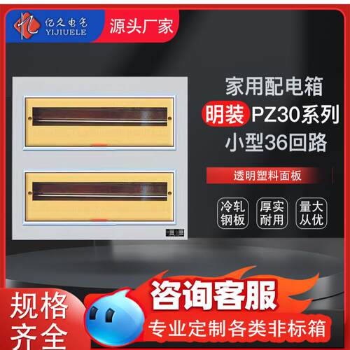 PZ30强电箱小型明装36家用回路空开盒工厂用开关盒子室内配电箱