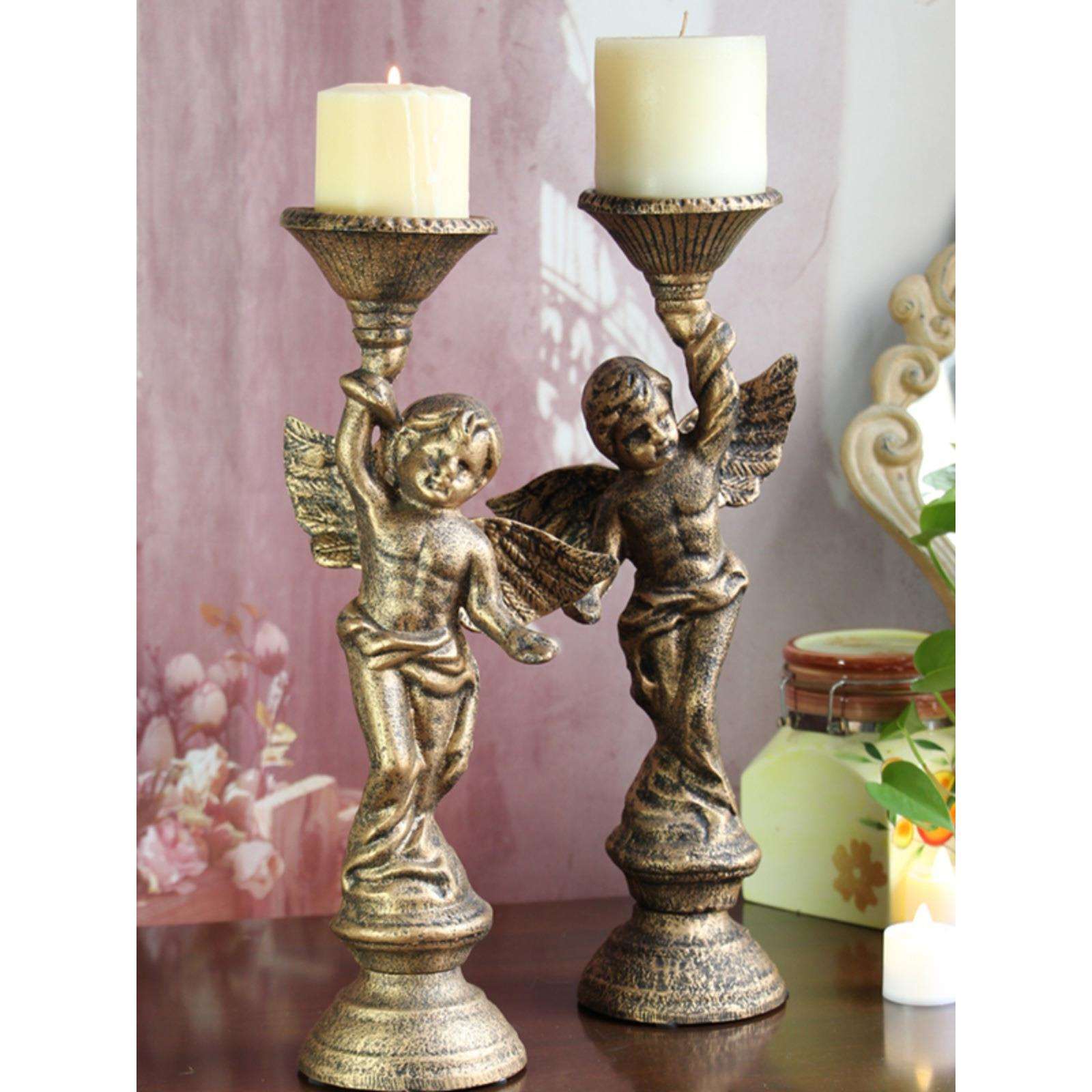 欧式复古烛台蜡台装饰摆件杂货花园庭院摄影浪漫婚庆装饰道具