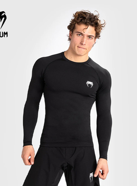 VENUM毒液防磨衣紧身男健身衣弹性压缩运动长袖拳击柔术训练上衣