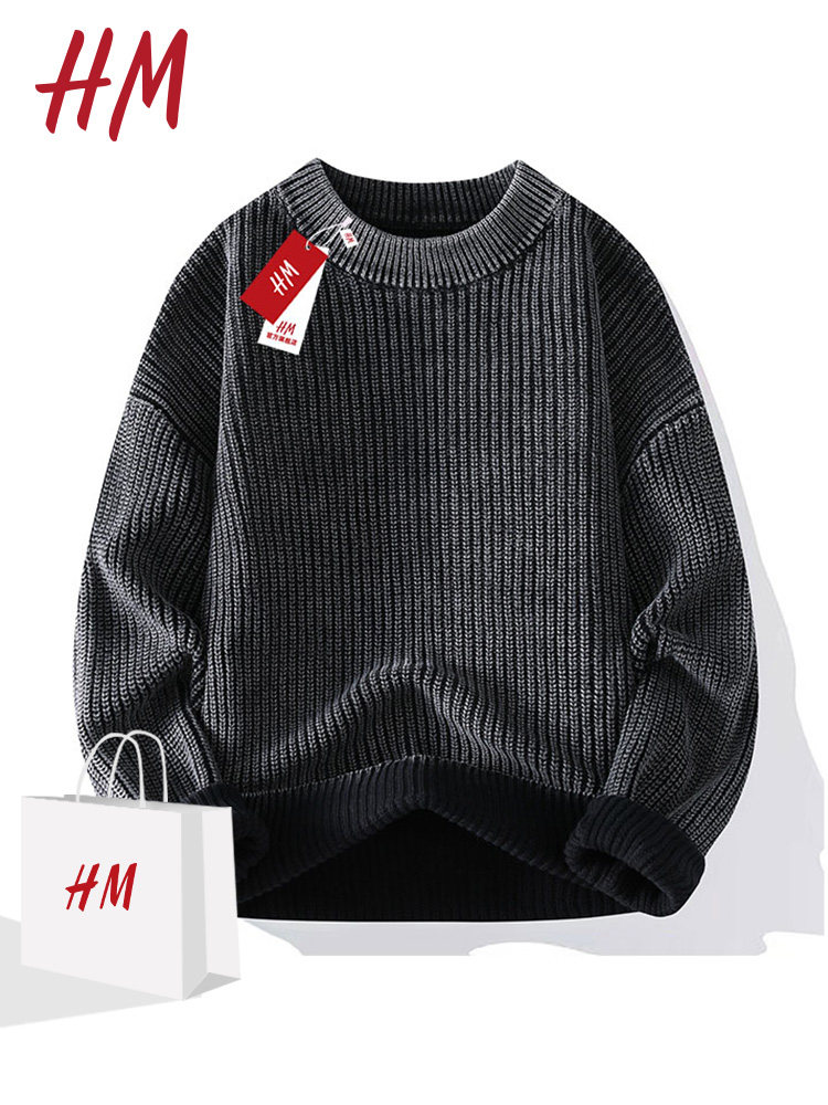 [10% 할인 지역] 겨울 신상품 ? 트렌디한 브랜드 셀렉션 ? 쇼핑몰 철거 ? 남성용 고급 라운드 넥 스웨터