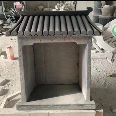 土地庙户外小庙石雕土地公土地婆石头社公社母土地庙厂家