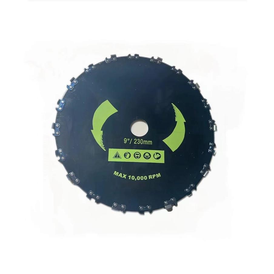 WD链条盘打草头 ：小八20齿刀盘9寸链条锯齿刀片割草机配件