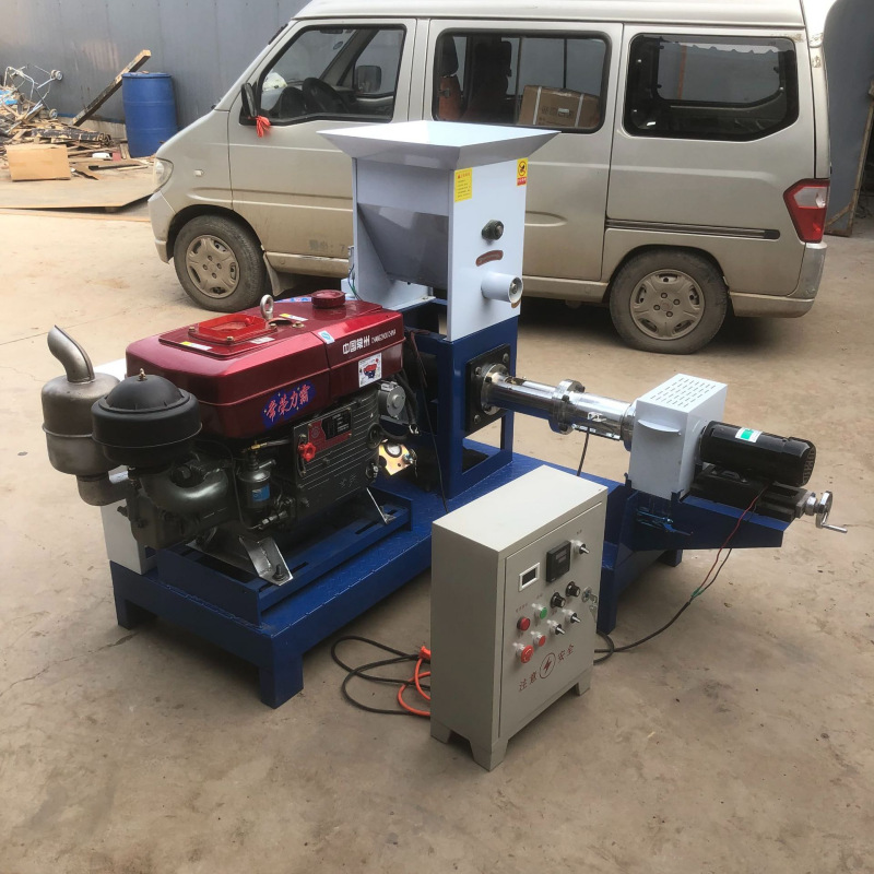 出口柴油机款鱼饲料膨化机 宠物猫粮鸟粮膨化机 乌龟虾蟹饲料机