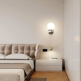 床头壁灯2025年新款奶油风客厅背景墙装饰灯卧室墙灯