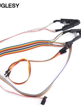 免拆测试夹子SOP8/16 BIOS烧写线IC测试线烧录座CH341A通用编程器