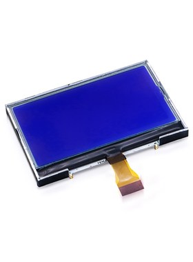 12864-002714COG蓝膜LCD液晶屏ST7567 IC驱动 SPI串/并口FPC插接