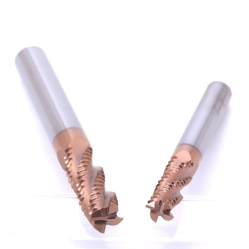 55度合金波刃玉米铣刀四刃直柄钨钢粗皮刀加长开粗专用铣刀6-20mm