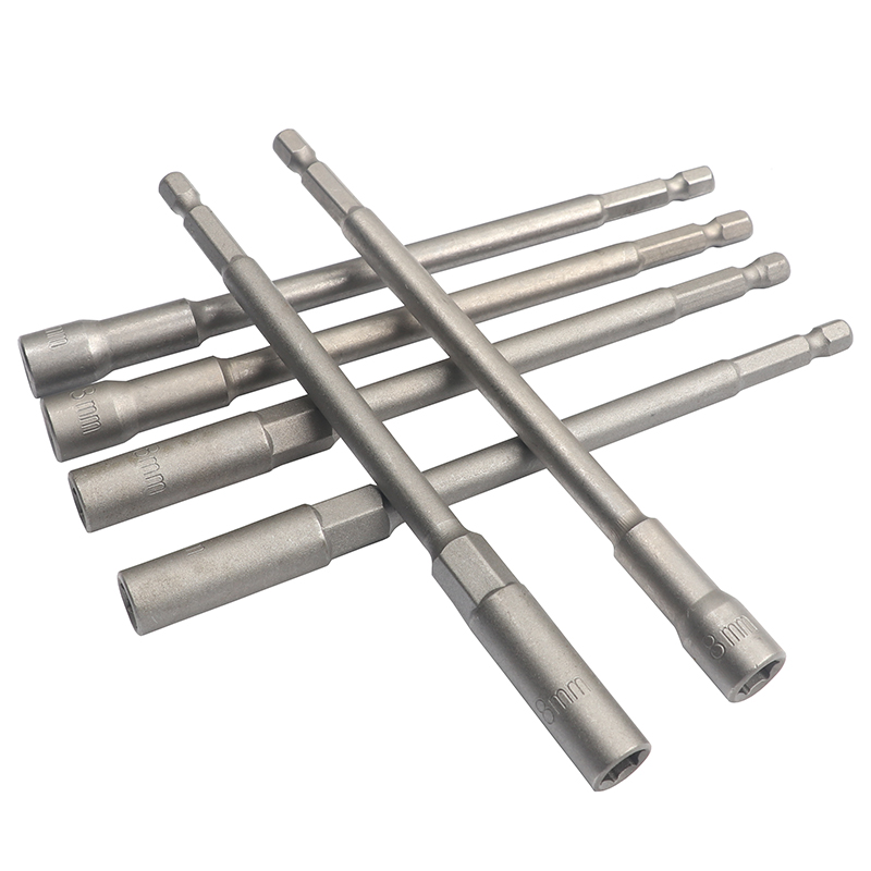 带磁不加深风批六角套筒1/4电钻套筒批头 6H.35六角旋具套头 150M