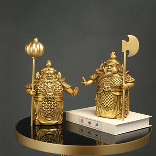 宅工 柜玄关柜办公室书柜家居装 速发护饰门神中新式 摆件入户门口鞋