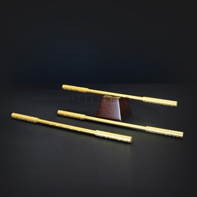 速发5cm纯铜金箍棒摆件带底座如意金箍棒黄铜定海神针手把件金属