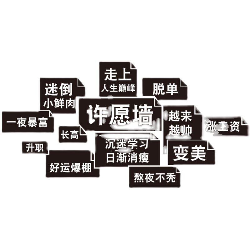 速发克莱因蓝酒吧装饰品场景布置打卡许愿留言板贴烧烤创意饭店墙