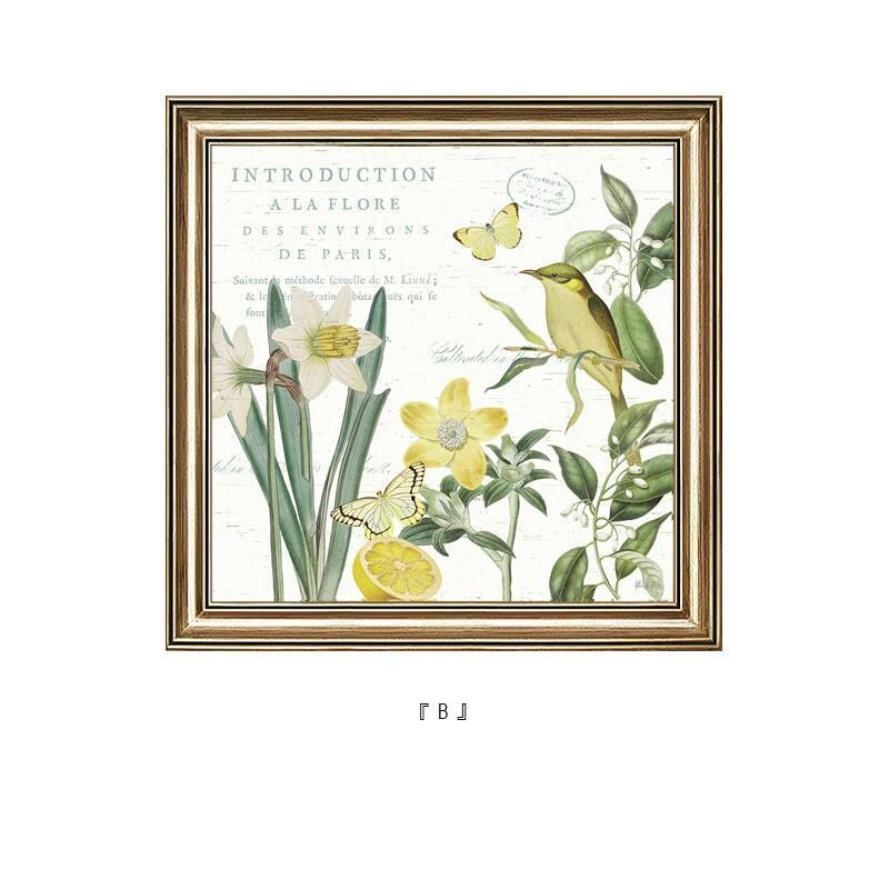 速发小美式乡村装饰画客厅玄关过道餐厅挂画简美大气田园花鸟卧室