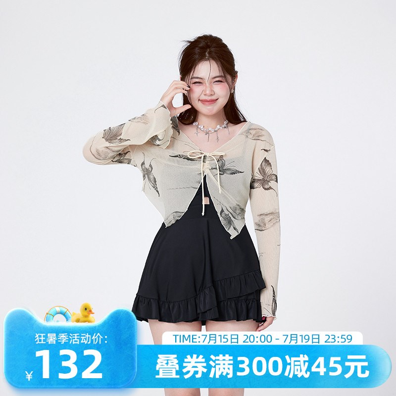 速发胖g微iody大码款la孩遮肉2024新款爆款游泳装