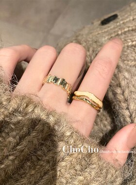 速发chocho/法式复古高级感滴釉小众设计感简约个性百搭秋冬指环