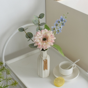 速发假花摆设客厅餐桌房间卧室桌面艺饰花摆装 件永生干花花束