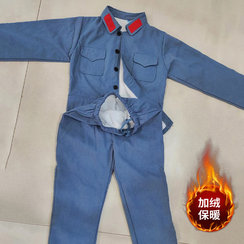 速发棉麻红军演抗服八路军加厚冬新四军出战表演服红星闪闪舞蹈合