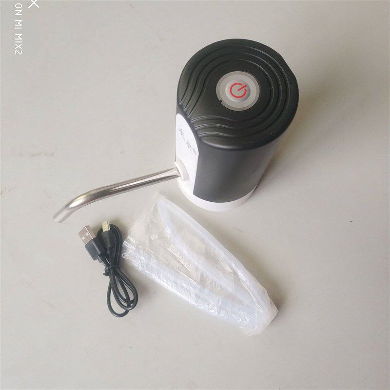 现货速发桶装水自动抽水器充电式自动抽水泵电动抽水器带蓝光灯US