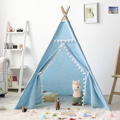 现货速发kids teepee tet kids idia cavas plhouse eepig do