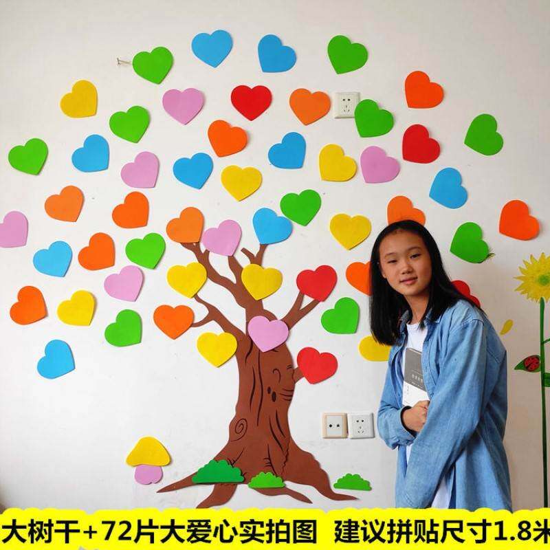 现货速发许愿树墙贴年会心愿墙写祝福目标小学教室装饰布置文化黑