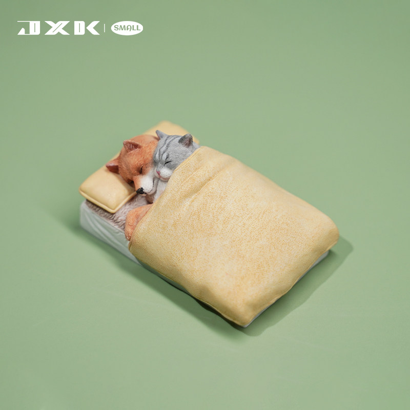 现货速发JXK 6.0单身狗可爱萌系创意柴犬猫咪摆件桌面冰箱贴模型