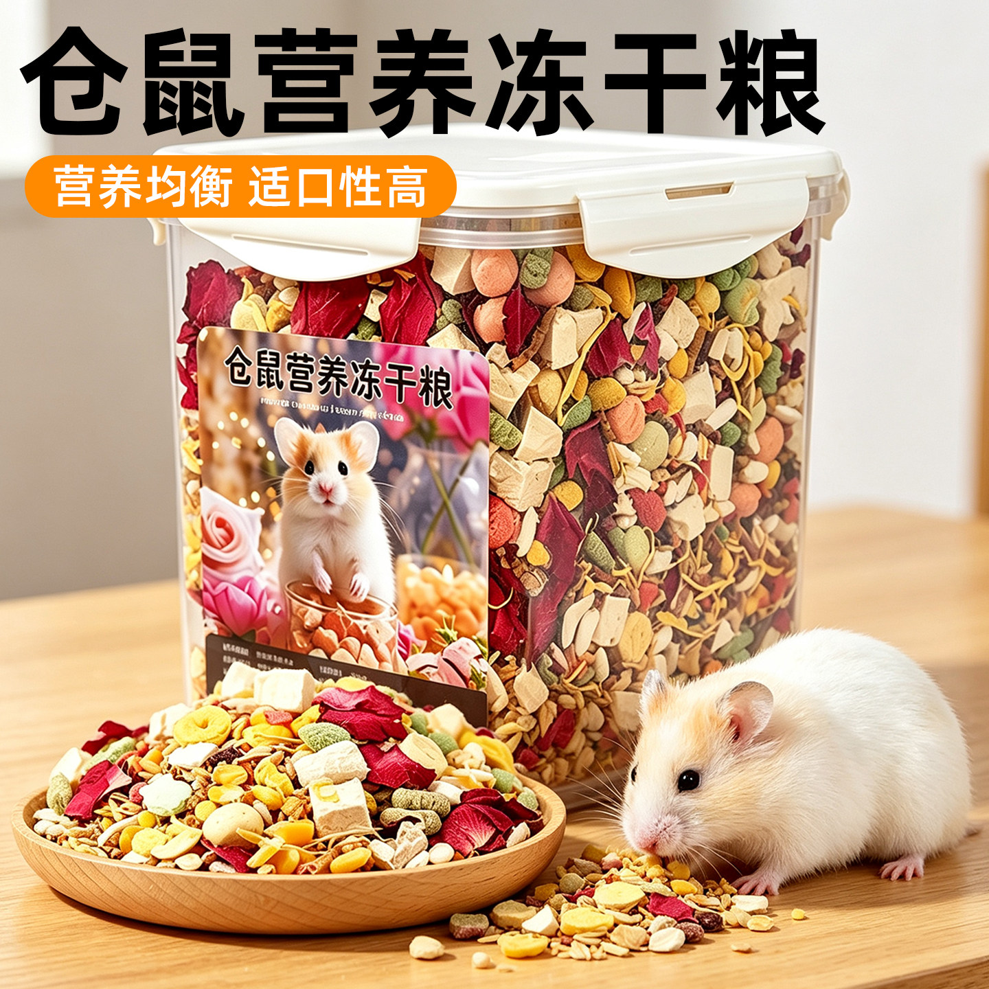 仓鼠粮食金丝熊营养主粮食物磨牙零食专用品大全饲料面包虫干冻干