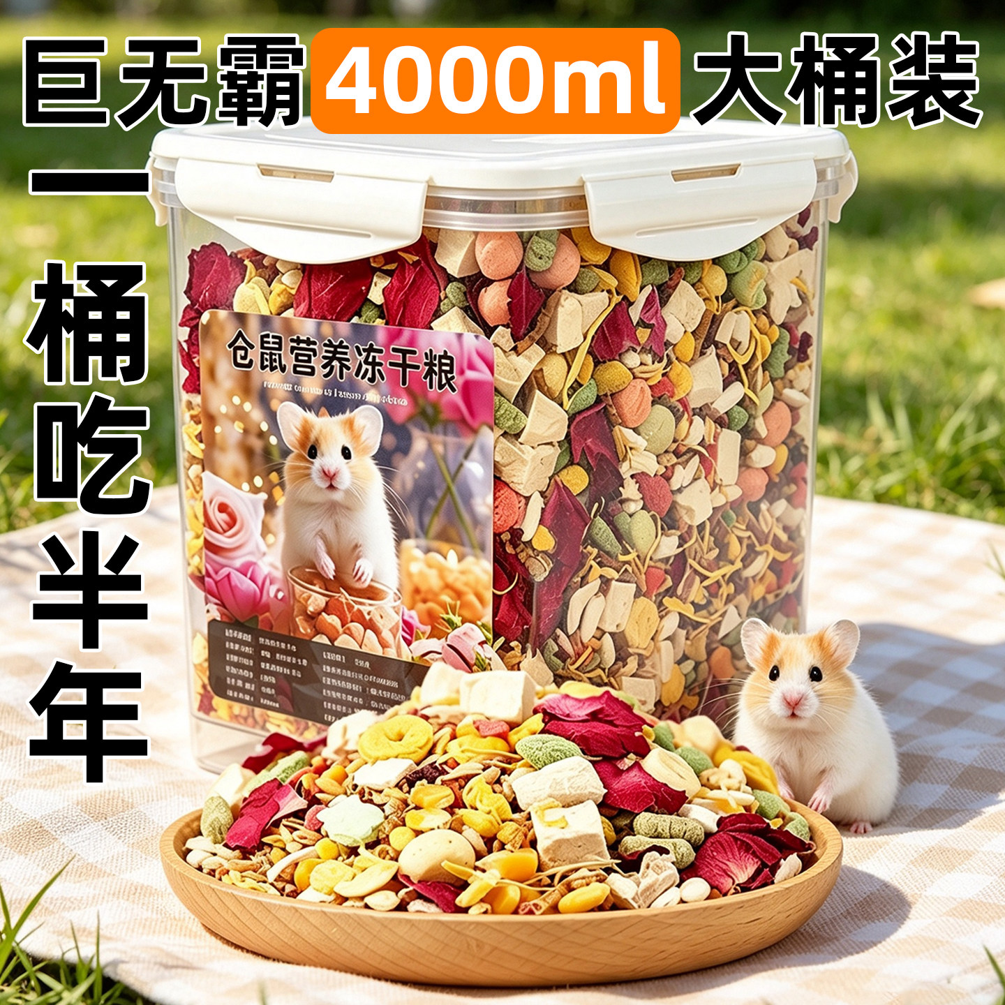 仓鼠粮食金丝熊营养主粮饲料用品冻干海鲜小零食仓鼠的专用食物