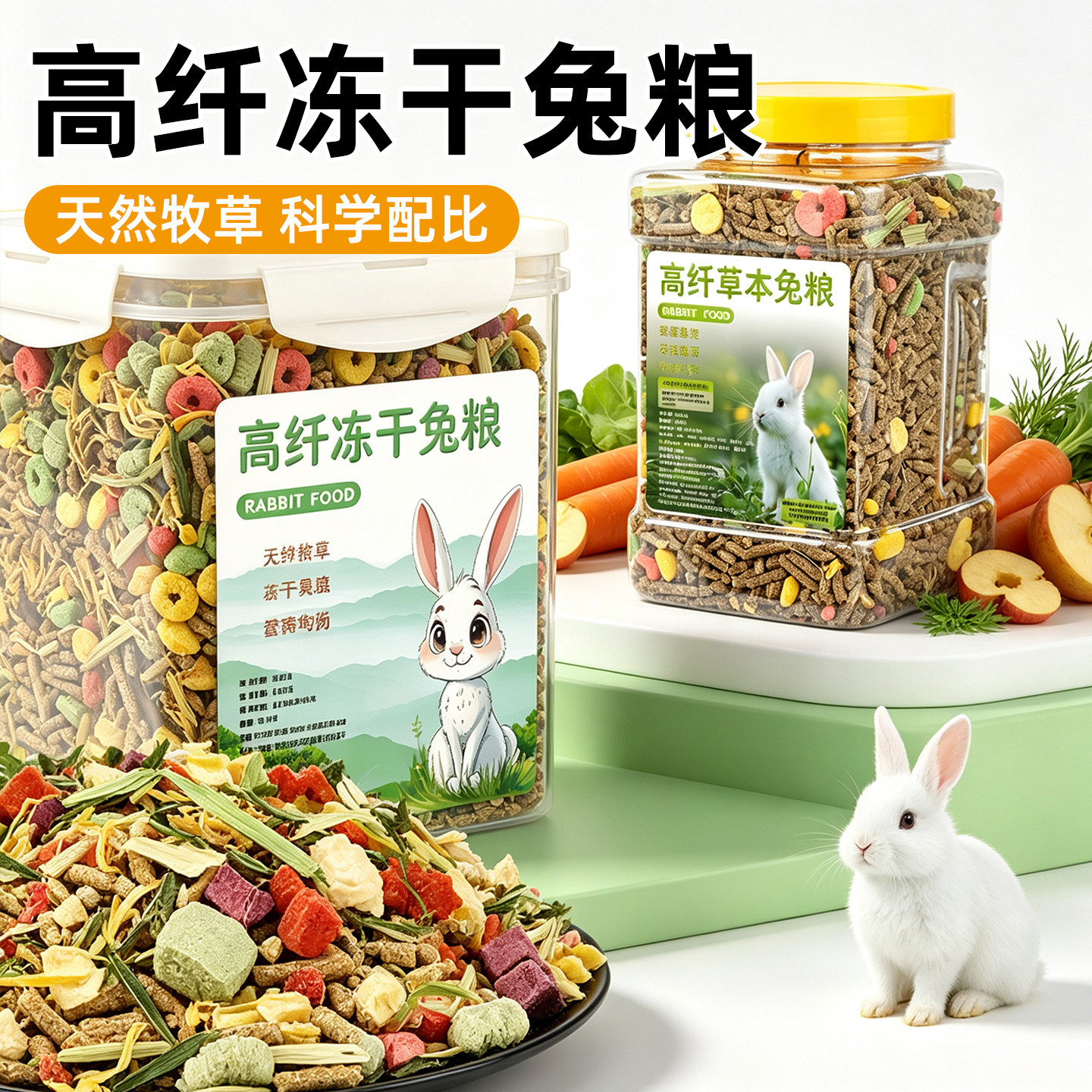 兔粮兔饲料幼兔成兔专用图片