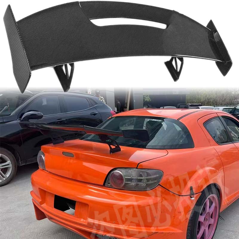 RX8改装真碳纤维尾翼打孔