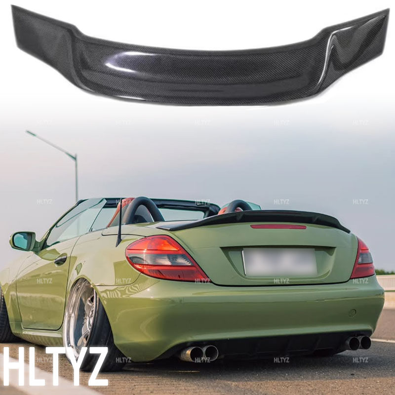 适用老款奔驰R171 SLK200 SLK300 350改装真碳纤R款尾翼2004-2010
