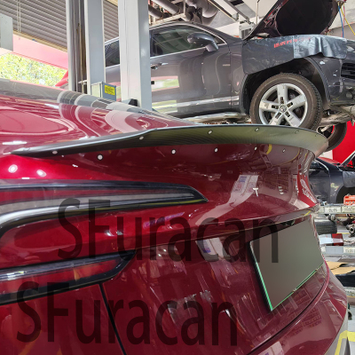 焕新版Model3碳纤维免打孔尾翼