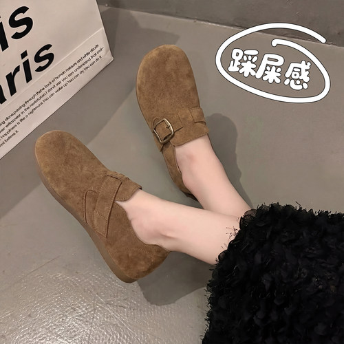 勃肯鞋包头懒人软底一脚蹬妈妈鞋