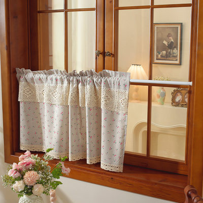 日式网红ins小清新棉麻门帘隔断帘半截式房间门口遮挡帘子免打孔
