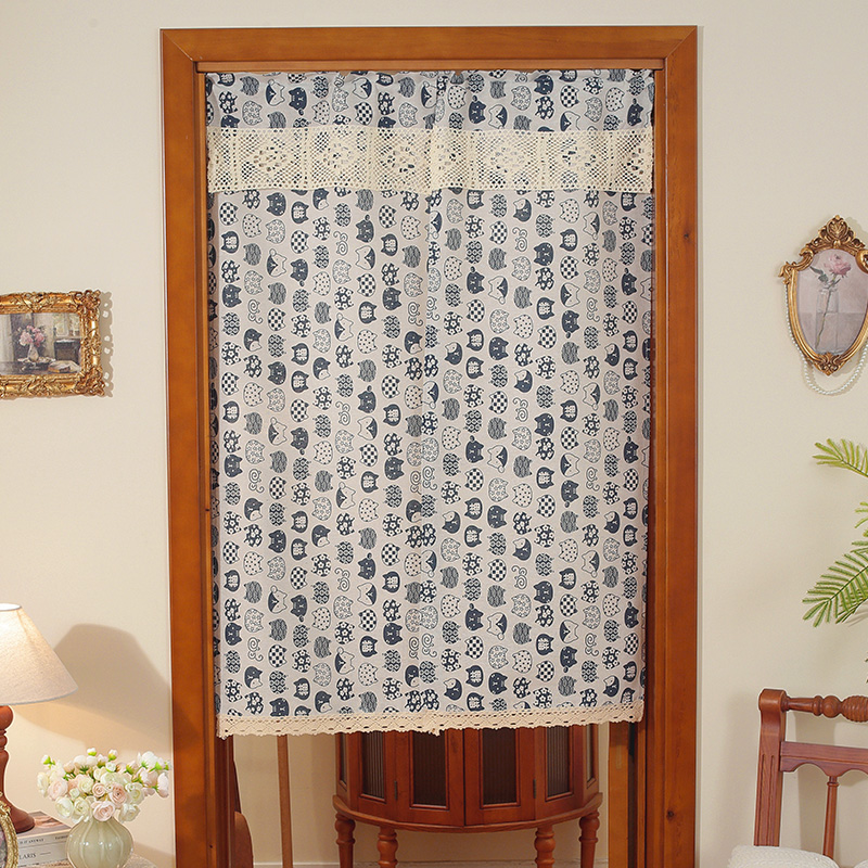 门帘隔断帘卧室厨房卫生间家用免打孔帘子遮挡帘厕所半帘布帘挂帘