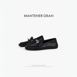 MG女鞋 MantenerGran软底舒适乐福鞋 女 真皮平底单鞋 女2025新款