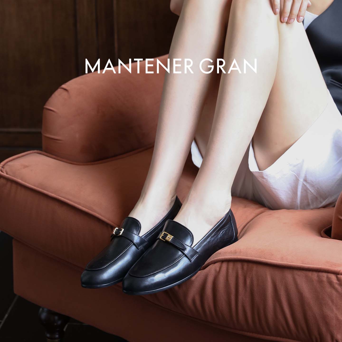 MantenerGran一脚蹬乐福鞋女真皮软底单鞋黑色英伦风小皮鞋MG女鞋图片