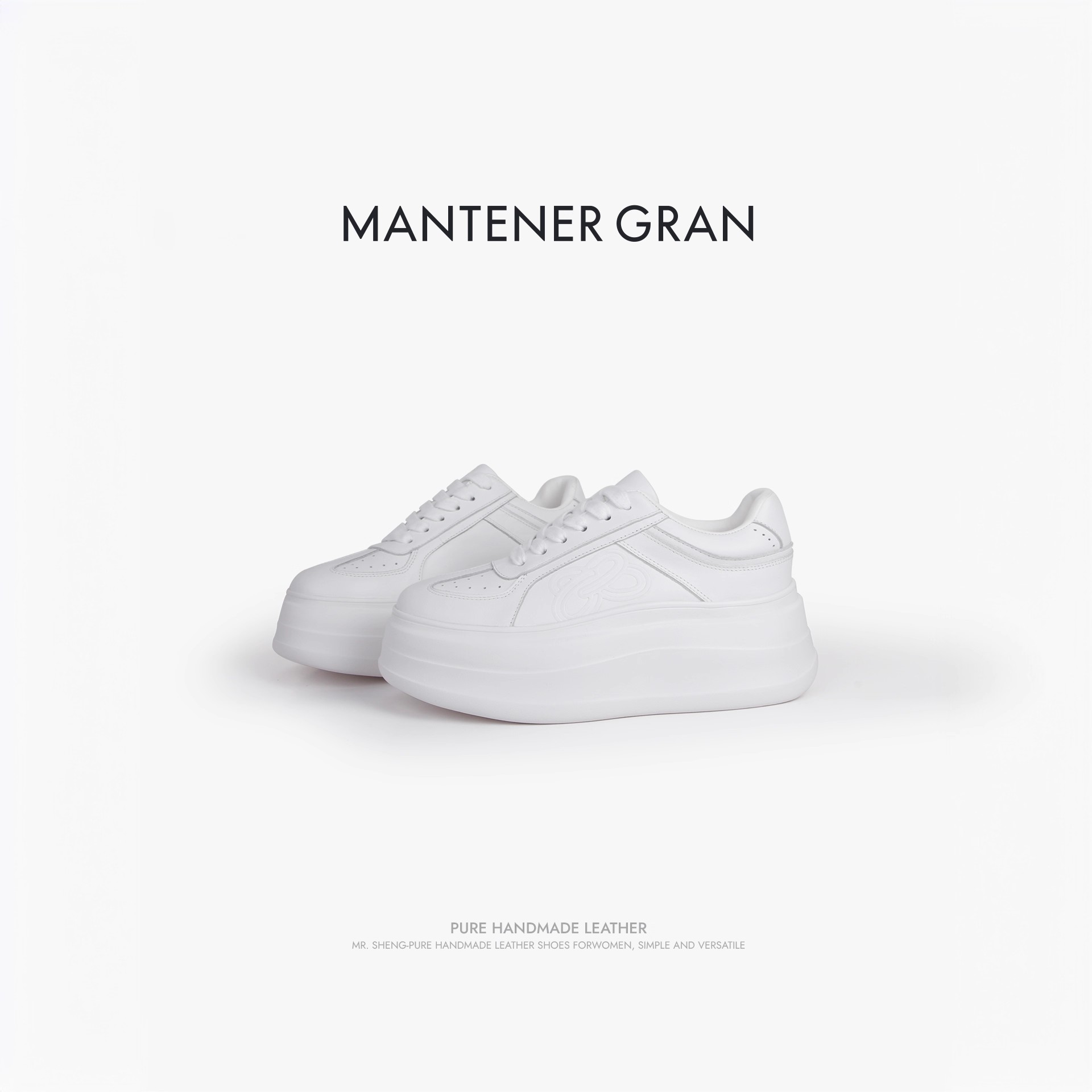 MantenerGran6cm厚底休闲鞋女女小个子增高舒适百搭板鞋 MG女鞋