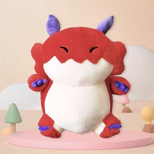 速发联盟云顶小铲抱之战金小胖胖龙毛绒玩具抱枕铲枕送人