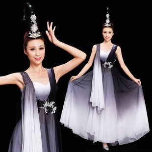 速发古典舞演出服中国风成人生墨舞蹈水新款 艺考服嫦娥表演服装