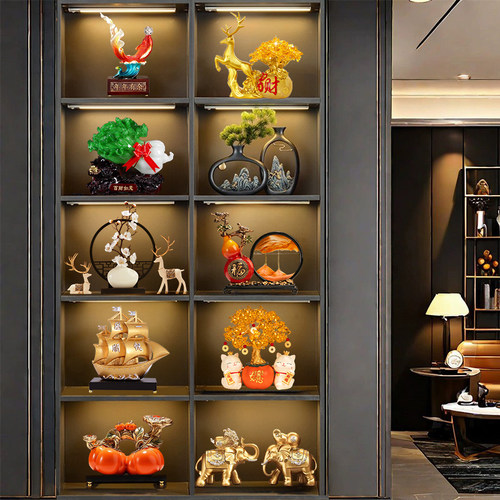 速发酒端装饰品摆件2024新款客厅餐家柜电视柜玄关边居高柜大气上