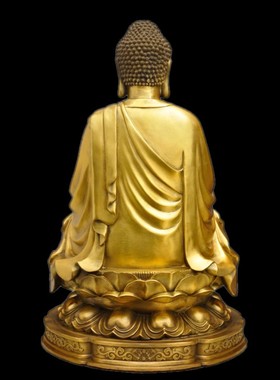 现货速发纯铜佛像释迦牟尼大日如来家居供奉摆件保平安铜像摆件
