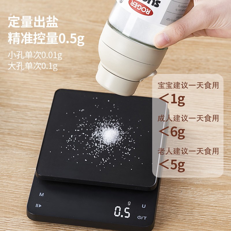 速发定量撒盐罐调料瓶家用厨房密封防潮玻璃调味罐套装盐味精白砂