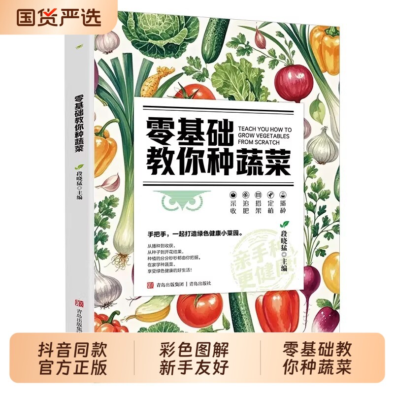 【正版】零基础教你种蔬菜 天然蔬菜种植宝典从种子到餐桌手把手教你种菜 打造绿色健康菜园有机蔬菜种植技术书籍畅销书排行榜td