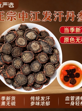 丹参中药材正品四川中江发汗紫丹参片粉泡水喝野生无硫官方旗舰店