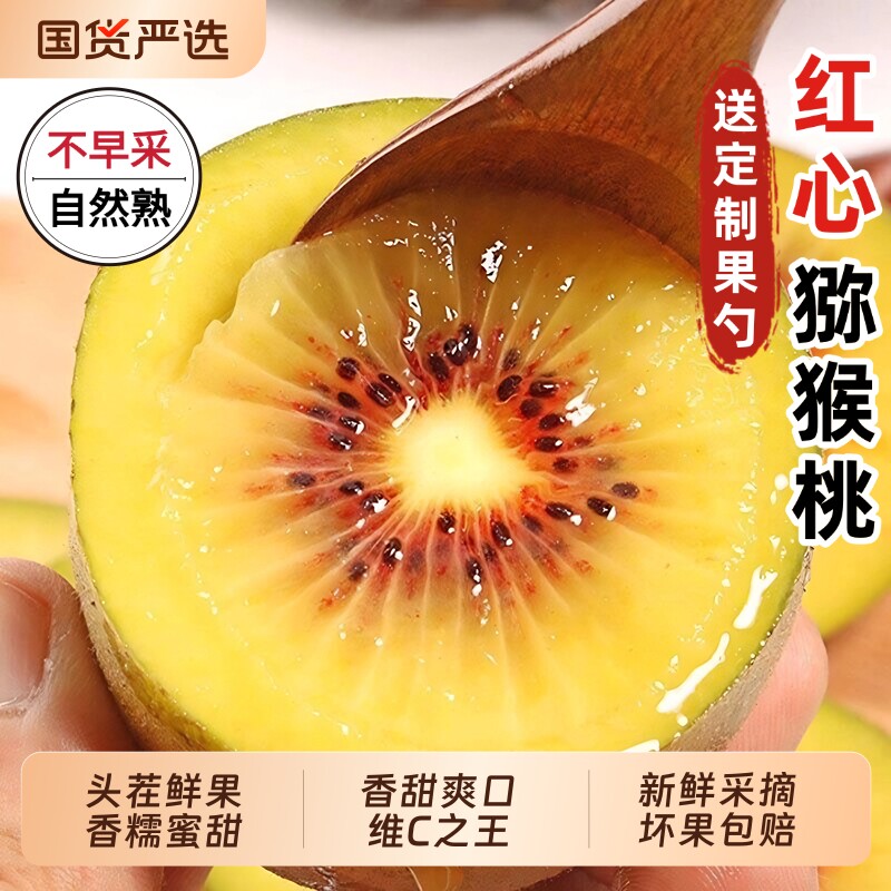 四川红心猕猴桃新鲜奇异果30当季蒲江弥猴桃水果产地直发大果鲜果