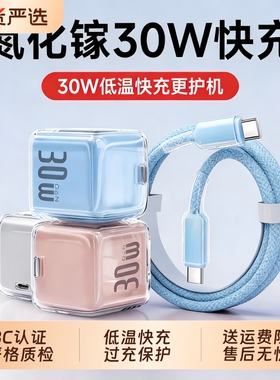 PD30W手机充电器适用苹果iPhone15promax/13/12Pro/14/16/17/xsmax充电头快充编织数据线