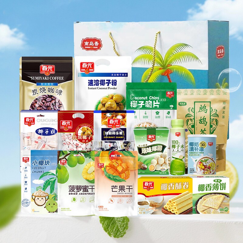 春光食品海南特产椰子脆片烘烤椰子肉片果干年货小吃糖果零食