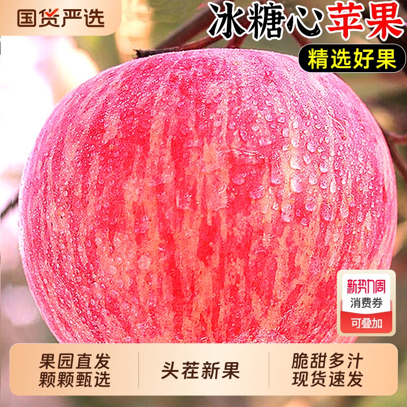【甄选】红富士苹果水果新鲜当季冰糖心平果丑萍果脆甜整箱包邮